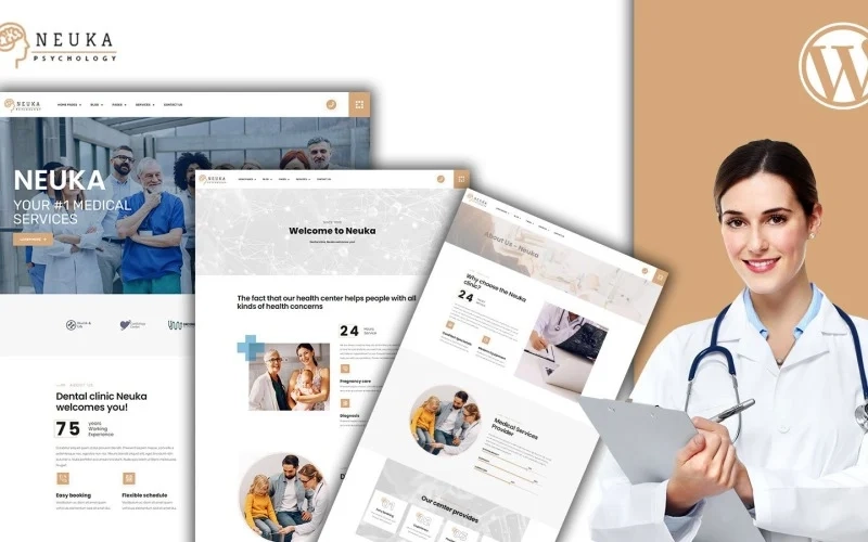 Nueka Therapy Practice WordPress Theme is an all-in-one theme for showcasing your therapy practice with a modern look. Its sleek and intuitive design