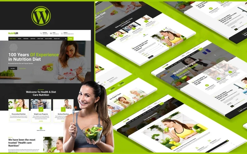 Nutralift WordPress theme is a vegan  veganism