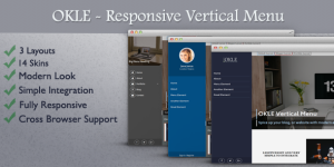 OKLE is a responsive vertical menu WordPress plugin that has 3 available layouts – a different appearance that will fit with any project whether it is a blog