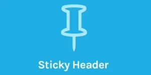 Sticky Header from OceanWP is a simple extension that simply does what it says but with style. It can stick your header to the top of the screen with animations