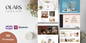 Olars is an elegant  attractive Candle Handmade WooCommerce theme that super fits any home decor