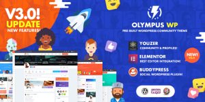 OLYMPUS WordPress Theme is the only tool needed for building powerful social network and creating friendly community with hundreds of members. It requires no coding skills and installation takes only a few seconds. Build your Community in a Few Steps! Check out why Olympus is the best choice for your…