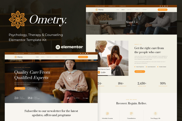 Ready to enhance your website with a pristine look? Ommetry - Psychology  Therapy Counseling Elementor Template Kit is here to revolutionize your web presence. This template kit is designed uniquely for psychology