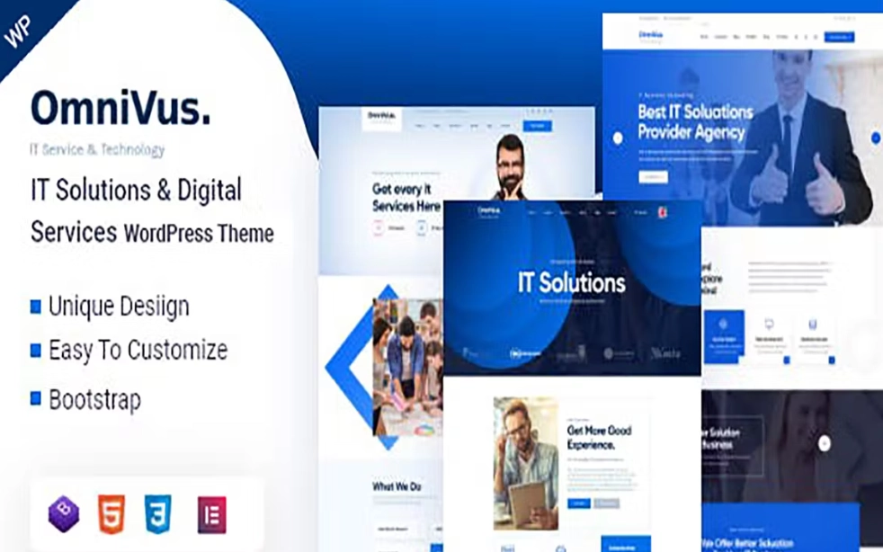 Omnivus - IT Solutions and Services Company WordPress Theme which is perfectly suitable for the Agency