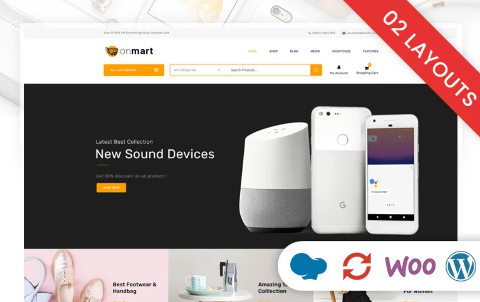 Discover OnMart - a versatile WooCommerce theme perfect for any multipurpose store! With stunning designs