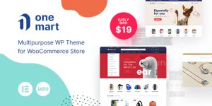 Onemart is a premium theme optimized for creating WooCommerce online stores that provides a super-fast interface for the ultimate user experience