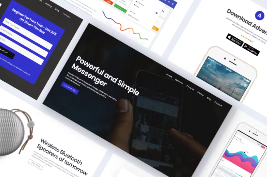 Digital Marketing - APP - Showcase - Landing Page WordPress Theme - Advent Advent is a versatile WordPress Marketing  Landing Page Theme with a premier appeal. This clean landing page theme comes with 8 different home page versions each serving a different purpose like product