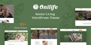 Create a welcoming and professional senior living facility website with Onilife. Available on ThemeForest