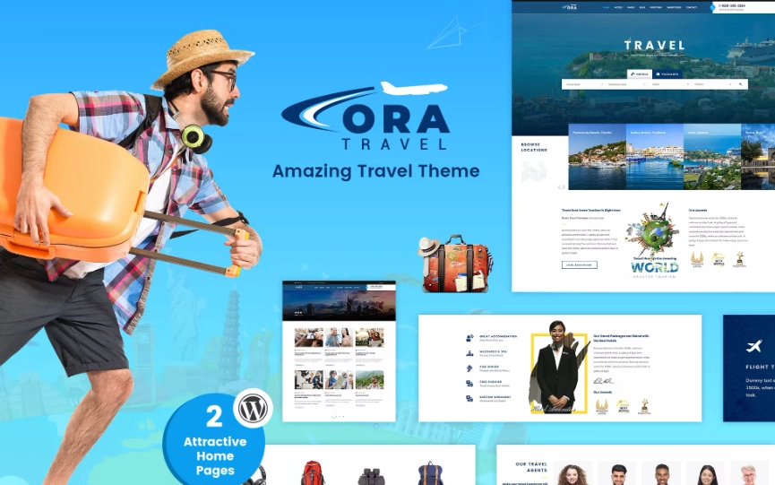 Ora is an attractive WordPress created for travel agency