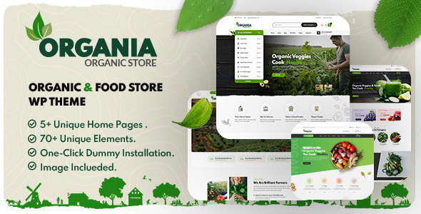 Organia is a WP Theme created for businesses related to Organic food Online Stores. It will be a great choice for a food store or food delivery. And since modern customers tend to purchase products and services online