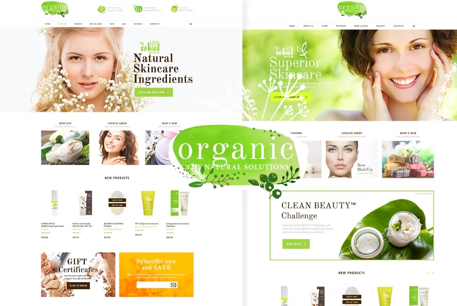 Organic Beauty Store  Natural Cosmetics is a stylish