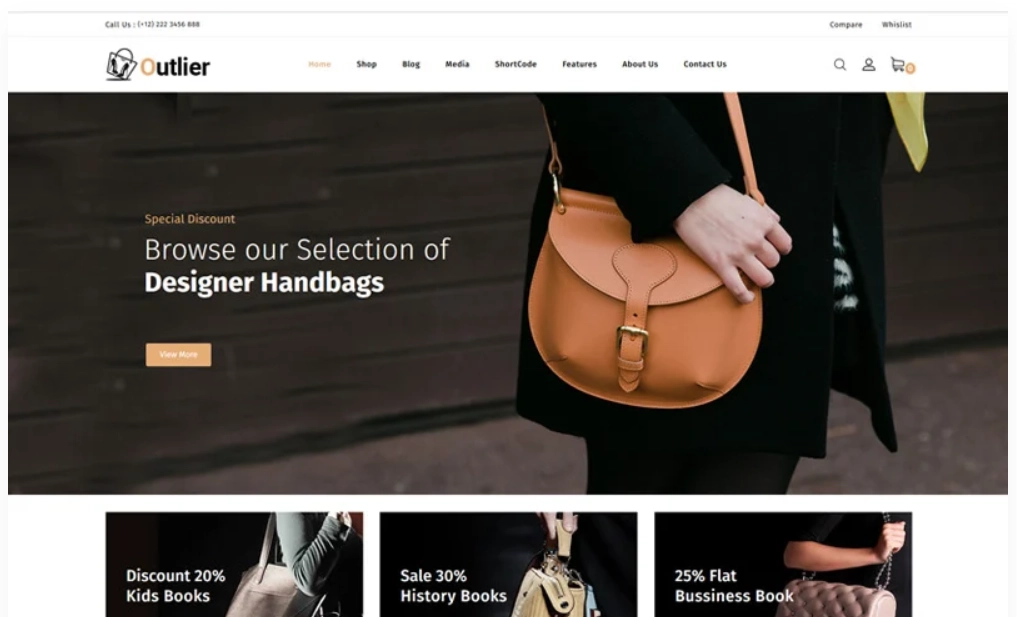 Discover Outlier – Handbag Store WooCommerce Theme