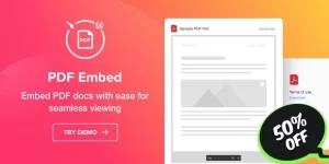 Unlock seamless PDF integration with the WordPress PDF Embed plugin by Elfsight! Effortlessly upload and display multiple PDFs on your site. Download it from the Bevaultx at a fraction of the cost and enhance your website's functionality today!