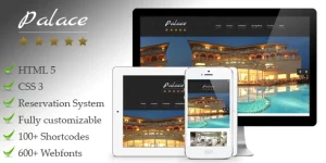 Palace hotel is an HTML5/CSS3 responsive WordPress hotel theme suitable for hotels