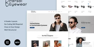 Parsal - Fashion Eyewear | Prescription Glasses  Sunglasses WordPress Theme