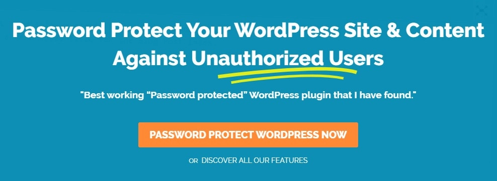 Password Protect WordPress Pro helps secure unlimited WordPress pages