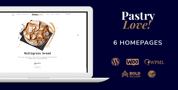 Discover Pastry Love – the perfect Bakery  Patisserie WordPress theme with stunning designs