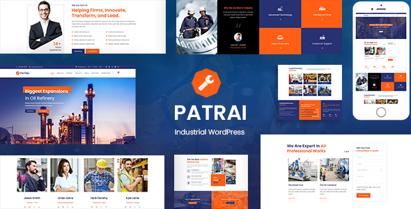 Boost your industrial website with Patrai Industry WordPress Theme—SEO optimized