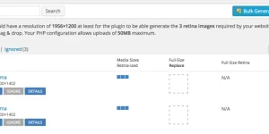 This plugin creates the image files required by the Retina (or any high-DPI) devices and displays them to your visitors accordingly. Your website will look beautiful and sharp on every device. The retina images will be generated for you automatically (you can also do it manually) and served to the…