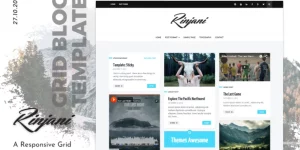 Rinjani a Grid WordPress Blog Theme This theme is perfect choice for your personal blog