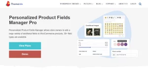 Personalized Product Fields Manager allows store owners to add a large variety of additional fields to WooCommerce products. 30+ field types are available.