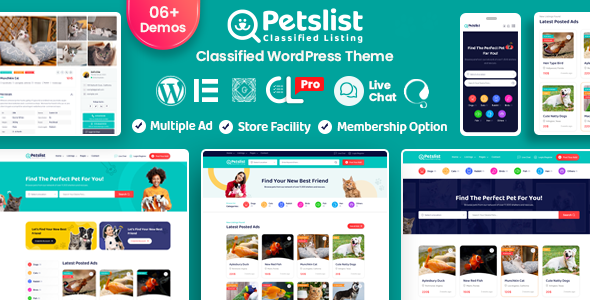 Petslist is a perfect theme for anyone who wants to offer pet adoption services through their website. What’s more