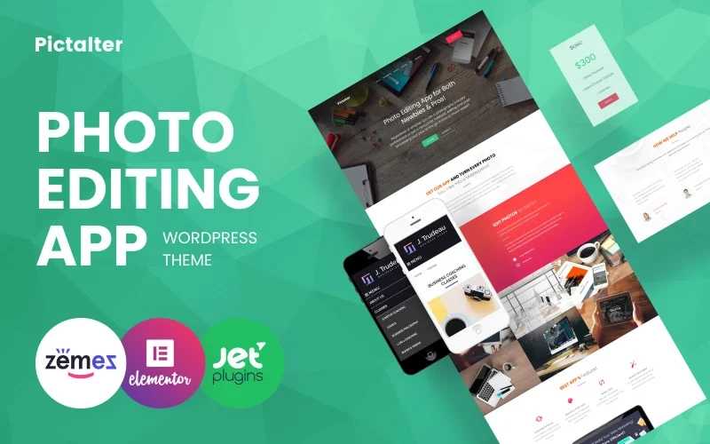 You have created a photo editing app and know are looking for the right place to introduce it to the audience. Check our app landing page template with a diversity of widgets to put all necessities into them. When entering this design you meet with a full-screen size colourful background…