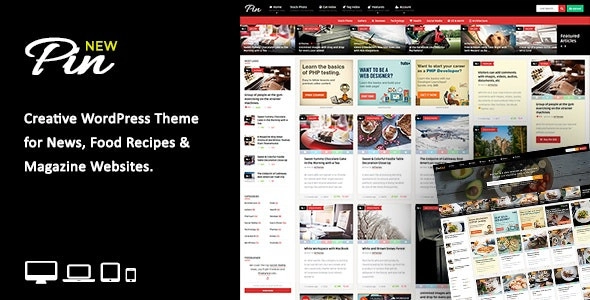 Pin Premium WordPress Theme is a Stylish and Responsive Pinterest-style Theme for Bloggers. Created with love using the latest HTML5 and CSS3 techniques with a validity code (both demos)