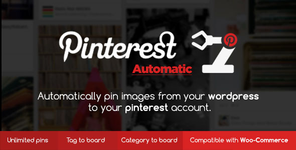 Pinterest Automatic is a WordPress plugin that pins images from your WordPress posts to your Pinterest account on complete auto-pilot. You no longer need to pin images manually which wastes lots of time.