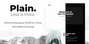 Plain is a minimal responsive theme excellent for portfolios