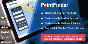 Create stunning property listings  directories with Point Finder Directory WordPress Theme. Signup for Bevaultx  access premium themes  plugins.