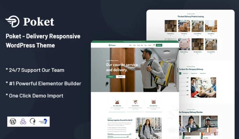 Discover Poket – the ultimate delivery responsive WordPress theme! With its modern design