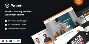 Poket is a printing service responsive WordPress theme. it the best printing wp theme in this market. the theme looks nice