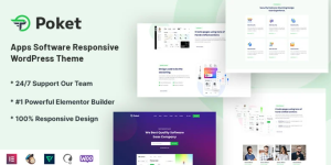 Discover Poket – a responsive WordPress theme designed for apps and software! With its sleek design