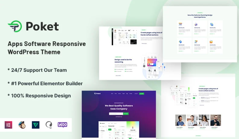 Discover Poket – a responsive WordPress theme designed for apps and software! With its sleek design