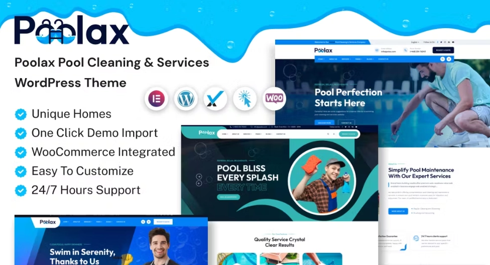 Discover Poolax – the ultimate WordPress theme for pool cleaning and services! Enjoy stunning