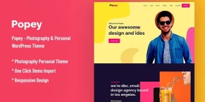 Popey is a personal WordPress theme. Popey is best for personal CV