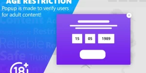 In case you sell particular products or if your website contains adult content and you need a tool to verify the age of visitors before giving them access