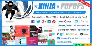 Ninja Popups for WordPress combines professionally designed popups to convert visitors on your site into taking an action whether it`s subscribing into your newsletter