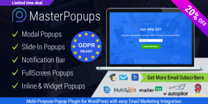 Master Popups is a powerful popup plugin for creating Modal Popups