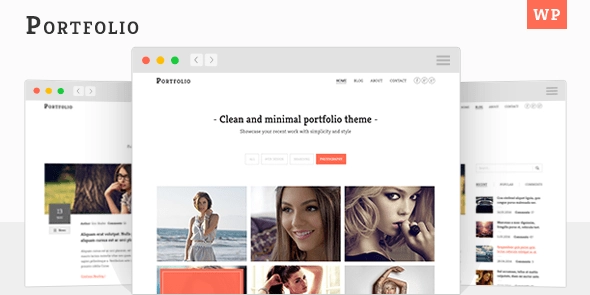 Portfolio is a clean and minimal portfolio WordPress theme designed to help you display your works in style