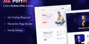 Discover Portm - the ultimate Personal Portfolio WordPress Theme! Showcase your work with stunning layouts