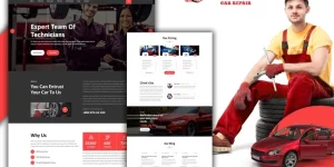 Powar-Cartune Car Repair Services Landing Page Template is 100% fully validated HTML5 Template with 16 sections and 5 functionalities to enhance your fist impression on clients.