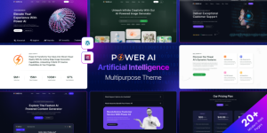 Elevate your AI services startup with PowerAI - the ultimate WordPress theme for Elementor. Highly customizable