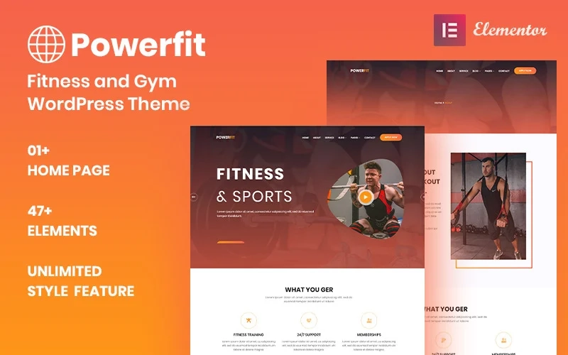 Powerfit is a modern Fitness and Gym WordPress Theme. We fully include functionality in our theme to make a perfect website. This WordPress Theme created specially for bodybuilding