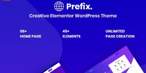 Prefix is a Clean  Powerful Elementor Creative WordPress Theme. We fully include functionality in our theme to make a perfect website. This WordPress Theme created specially for Corporate