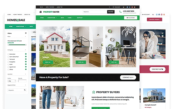 Create your own real estate website similar to Rightmove and Zillow with this WordPress theme.