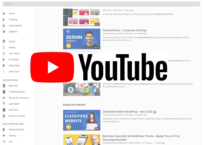 Add YouTube videos to your PremiumPress website with this import tool for WordPress.