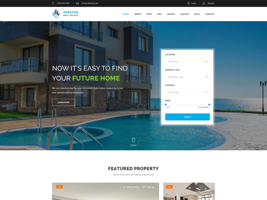 Manage listings easily with Preston Real Estate WordPress Theme. Earn money with pay per post and package options. Great for large portals or small agencies.