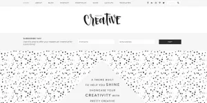 Pretty Creative is a theme for creatives. It was designed by a creative